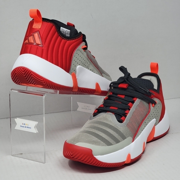 Adidas Mens Size 12 Trae Unlimited Basketball Sneaker Shoes Grey Red IF5611 New - Picture 5 of 9